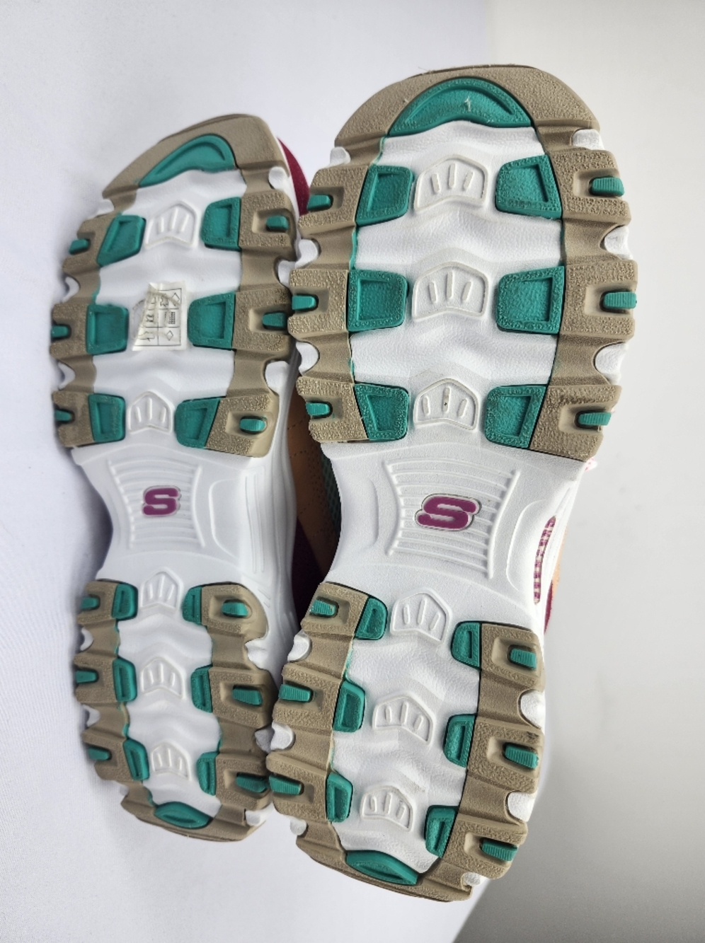 Skechers D'Lites Women's 8.5 M White Multicolor Casual Memory Foam Sneaker Shoes - Picture 7 of 9
